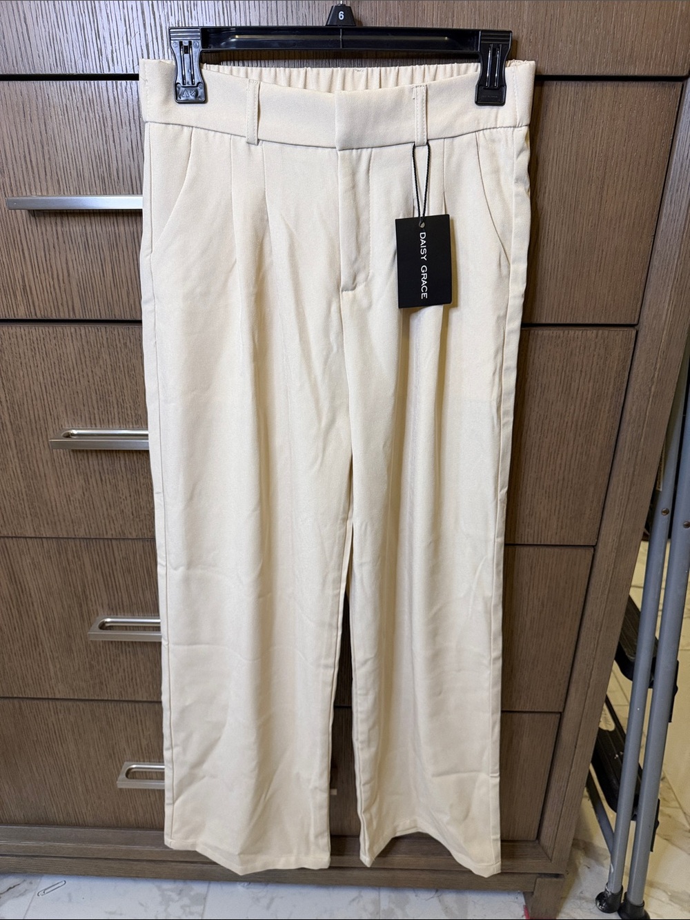 Daisy Grace Cream Wide-Leg Trousers